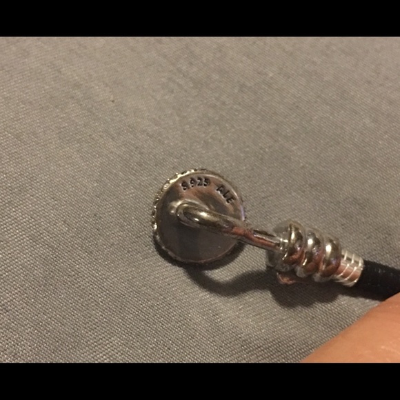 PANDORA Black Double Leather Bracelet - Picture 5 of 5